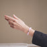 Rosa | 925er Sterlingsilber | Armband mit bösem Blick und Kristall
